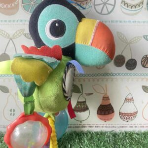 ตุ๊กตานกทูแคนแบบนุ่มนิ่มที่ส่งเสียงกระดิ่งเมื่อเขย่า (chime sound)