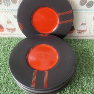 จานรอง IKEA Sorla สีส้มและดำ