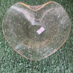 ชามแก้วรูปหัวใจสไตล์เป่าแก้ว (bubble glass)