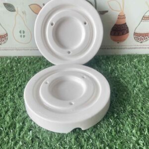 ที่อุ่นกาน้ำชาเซรามิกสีขาว