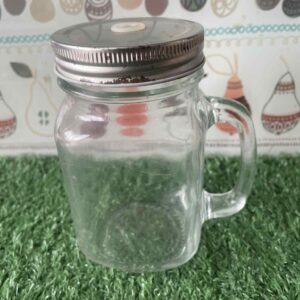 โหลแก้วมีหูพร้อมฝาปิดโลหะ (Mason jar mug style)