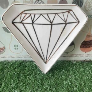 จานรองแก้วหรือถาดวางของประดับตกแต่งรูปทรงเพชร