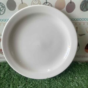 จานเมลามีนทรงใบบัวสีขาว