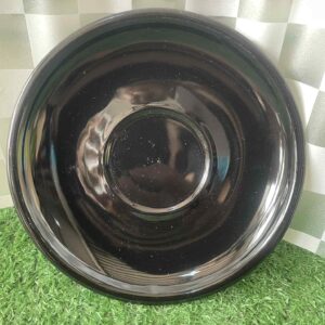 จานรองชาสีดำเงา