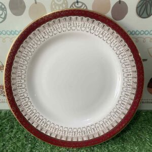 จานข้างหรือจานสลัดวินเทจ Royal Grafton "Majestic" สีแดงและทอง