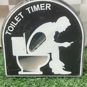 Toilet Timer ซึ่งเป็นนาฬิกาทรายสำหรับจับเวลาการเข้าห้องน้ำ
