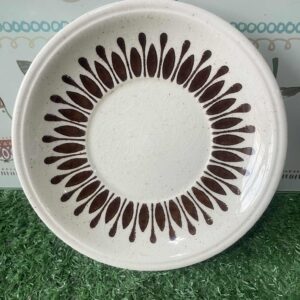 จานรอง Biltons Ironstone Staffordshire ลายดอกไม้สีน้ำตาล