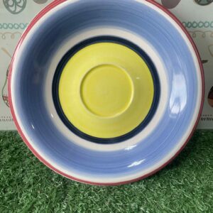 ชามเซรามิกทาสีลายวงกลมหลากสีสัน